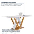 Conjunto Mesa Manuela 120cm Com 4 Cadeiras Arizona Tampo Dako