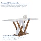 Conjunto Mesa Manuela 120cm Com 4 Cadeiras Arizona Tampo Dako