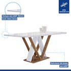 Conjunto Mesa Manuela 120cm Com 4 Cadeiras Canela Tampo Dakot