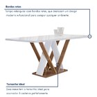 Conjunto Mesa Manuela 160cm Com 6 Cadeiras Arizona Tampo Dako