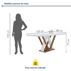 Conjunto Mesa Manuela 160cm Com 6 Cadeiras Arizona Tampo Dako