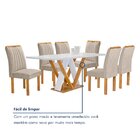Conjunto Mesa Manuela 160cm Com 6 Cadeiras Arizona Tampo Dako