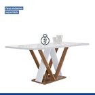 Conjunto Mesa Manuela 160cm Com 6 Cadeiras Canela Tampo Dakot
