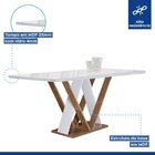 Conjunto Mesa Manuela 160cm Com 6 Cadeiras Canela Tampo Dakot