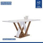 Conjunto Mesa Manuela 160cm Com 6 Cadeiras Canela Tampo Dakot