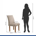 Conjunto Mesa Manuela 160cm Com 6 Cadeiras Canela Tampo Dakot