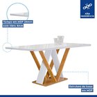 Conjunto Mesa Manuela 160cm Com 6 Cadeiras Canela Tampo Dakot