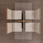 Conjunto Mesa Mariana Retangular E 4 Cadeiras Flor