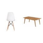 Conjunto Mesa Mdf Com 6 Cadeiras Eames Pp Yescasa Branco/cina