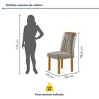 Conjunto Mesa Melina 120cmx90cm Com 4 Cadeiras Carolina Tampo