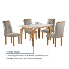 Conjunto Mesa Melina 120cmx90cm Com 4 Cadeiras Carolina Tampo