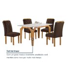 Conjunto Mesa Melina 120cmx90cm Com 4 Cadeiras Carolina Tampo