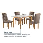 Conjunto Mesa Melina 120cmx90cm Com 4 Cadeiras Carolina Tampo