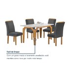 Conjunto Mesa Melina 120cmx90cm Com 4 Cadeiras Luisa Tampo Sm