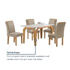 Conjunto Mesa Melina 120cmx90cm Com 4 Cadeiras Luisa Tampo Sm