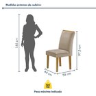 Conjunto Mesa Melina 120cmx90cm Com 4 Cadeiras Luisa Tampo Sm