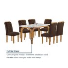 Conjunto Mesa Melina 170cmx90cm Com 6 Cadeiras Carolina Tampo