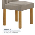 Conjunto Mesa Melina 170cmx90cm Com 6 Cadeiras Carolina Tampo