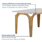 Conjunto Mesa Melina 170cmx90cm Com 6 Cadeiras Carolina Tampo