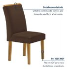 Conjunto Mesa Melina 170cmx90cm Com 6 Cadeiras Luisa Tampo Sm