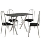 Conjunto Mesa Miami 1,10m C/4 Cadeiras Madri Branco/preto