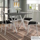 Conjunto Mesa Miami 1,10m C/4 Cadeiras Madri Branco/preto