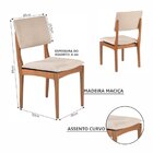Conjunto Mesa Miami 1000x1000cm Com 4 Cadeiras Madeira Maciça