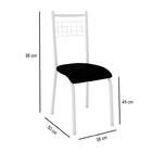 Conjunto Mesa Miami Com 4 Cadeiras Lisboa Branco/preto Liso