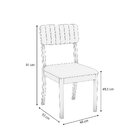 Conjunto Mesa Mila Com 6 Cadeiras Em Madeira Maciça Bege