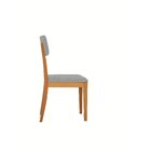 Conjunto Mesa Mila Com 6 Cadeiras Em Madeira Maciça Cinza