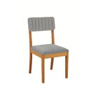 Conjunto Mesa Mila Com 6 Cadeiras Em Madeira Maciça Cinza