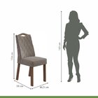 Conjunto Mesa Nevada 130cm Tampo Mdf/vidro 8 Cadeiras Vênus M