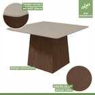 Conjunto Mesa Nevada 130cm Tampo Mdf/vidro 8 Cadeiras Vênus M