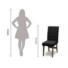 Conjunto Mesa Off White Dubai 1,80m Com 6 Cadeiras Castanho