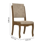 Conjunto Mesa Onix II com 4 Cadeiras - Imbuia/Suege Bege