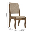 Conjunto Mesa Onix II com 6 Cadeiras - Amadeirado/Suege Bege