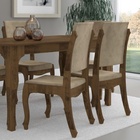 Conjunto Mesa Onix II com 6 Cadeiras - Amadeirado/Suege Bege