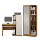 Conjunto Mesa Para Computador Escrivaninha E Armário Multiuso