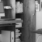 Conjunto Mesa Para Computador Escrivaninha E Armário Multiuso