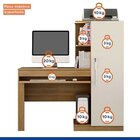 Conjunto Mesa Para Computador Escrivaninha E Armário Multiuso