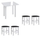 Conjunto Mesa Para Sala De Jantar Dobrável Com 4 Banquetas Br