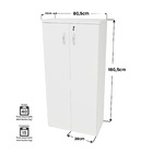 Conjunto Mesa Pedestal E Armário Alto Escritório Netmobil - B