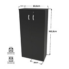 Conjunto Mesa Pedestal E Armário Alto Escritório Netmobil - P