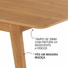 Conjunto Mesa Pés Madeira Maciça Com 6 Cadeiras Eames Pp Fend