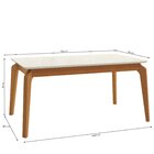 Conjunto Mesa Petra Com 6 Cadeiras Madeira Maciça Amendoa