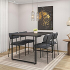 Conjunto Mesa Porto E 4 Cadeiras Mila Móveis Belo