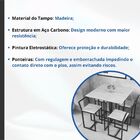 Conjunto Mesa Preta 4 Cadeiras Pequena Estofado Industrial Bl