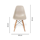 Conjunto Mesa Preta  Eames 110cm E 5 Cadeiras Eames Fendi