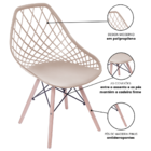 Conjunto Mesa Preta Eames 110cm E 5 Cadeiras Kaila Fendi