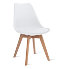 Conjunto Mesa Preta Eames 90cm E 4 Cadeiras Leda Branca